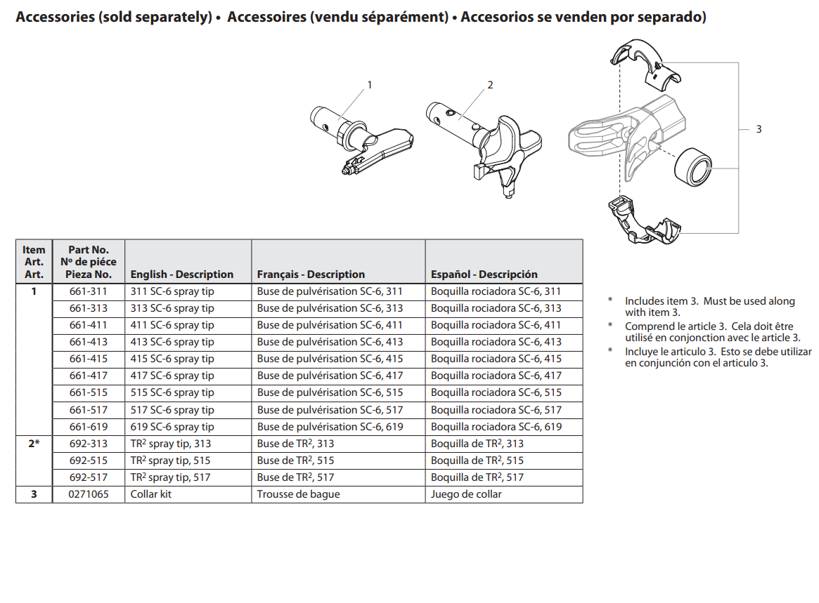 LX-30 Accessories Parts (sold separately)